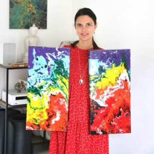 Meditative Kunst Bilder kaufen Pulheim Deutschland Köln NRW lokal Flow Energie Bilder Fluid Art abstrakte Malerei