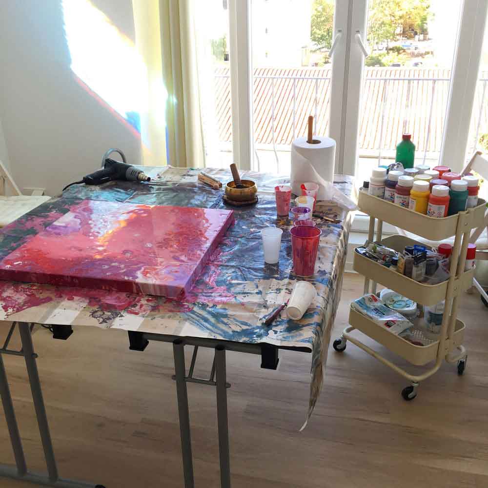 Kunst Retreat Fluid Art Meditation